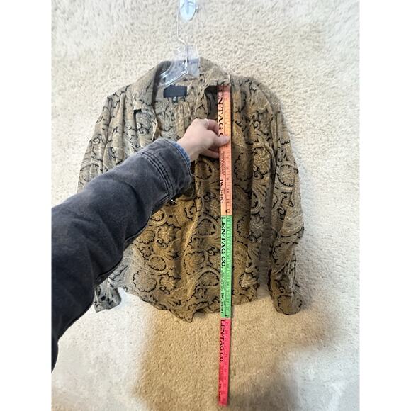 Nili Lotan Colleen Paisley Silk Popover Blouse Top Sz XS Seen On TV Uncoupled - Picture 15 of 16